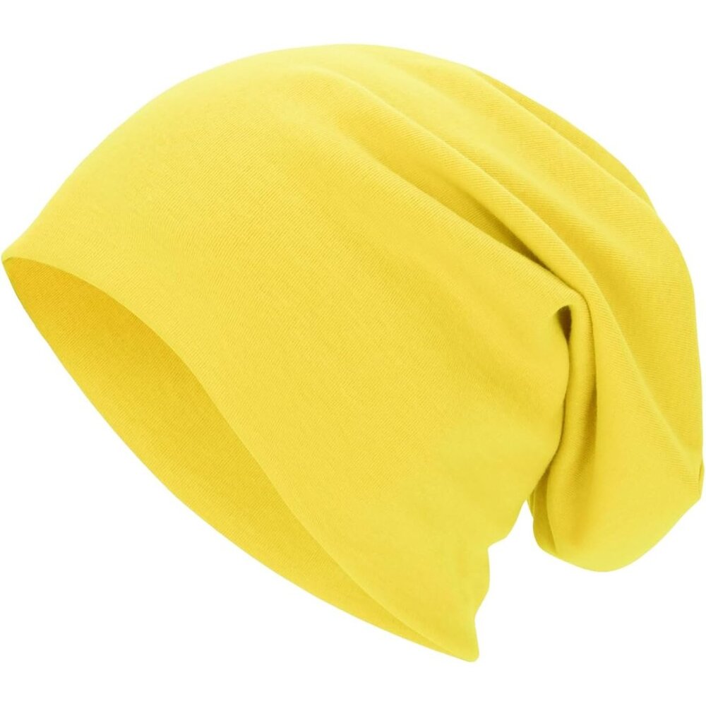 Warm Slouchy Beanie Hat - A Yellow